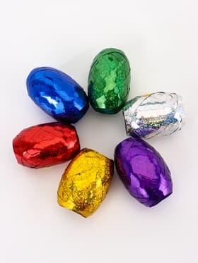 Лента упаковочная голографическая, для воздушных шаров и подарков, ассорти, набор 6 шт., 0.5 см × 10 м