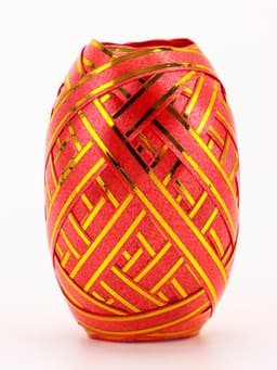 Лента упаковочная для воздушных шаров и подарков, с золотой полосой, ассорти, набор 6 шт., 0.5 см × 10 м