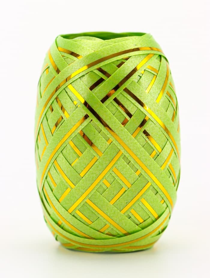 Лента упаковочная для воздушных шаров и подарков, с золотой полосой, ассорти, набор 6 шт., 0.5 см × 10 м