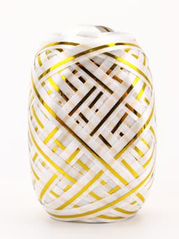 Лента упаковочная для воздушных шаров и подарков, с золотой полосой, ассорти, набор 6 шт., 0.5 см × 10 м