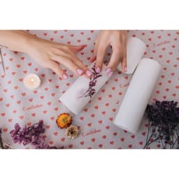 Набор свечей-цилиндров на подставке «Интерьерный», 3 шт., белый