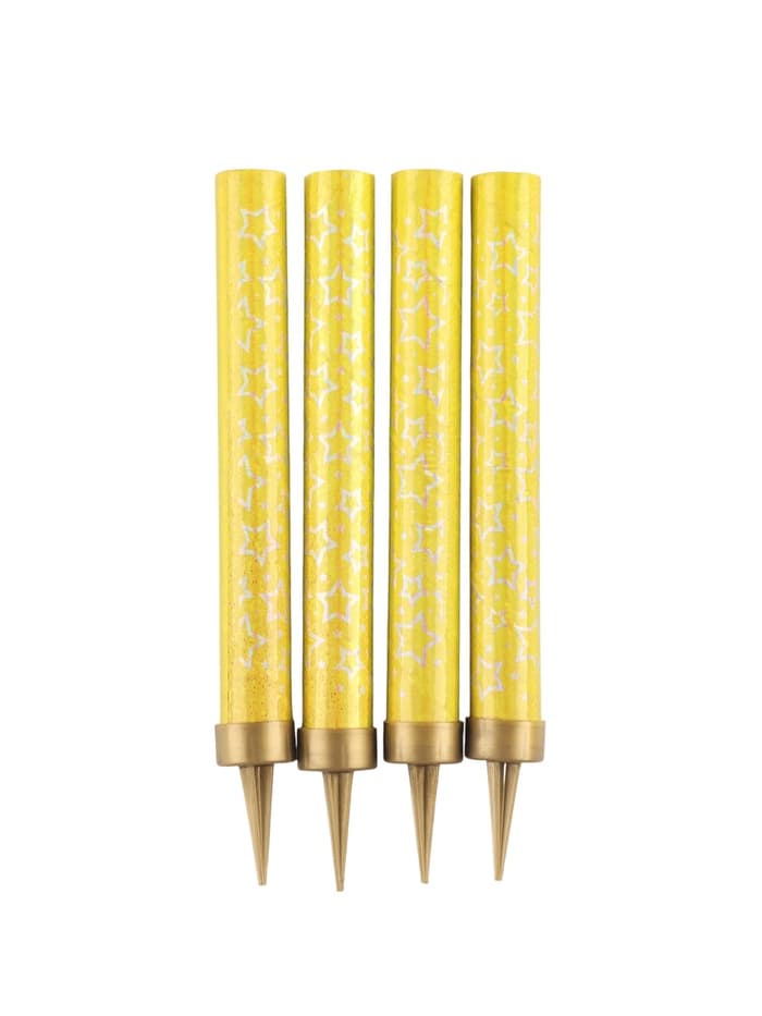 Свечи фонтаны в торт «Золотые искры», 4 шт., 12.5 см, горение 40 сек.