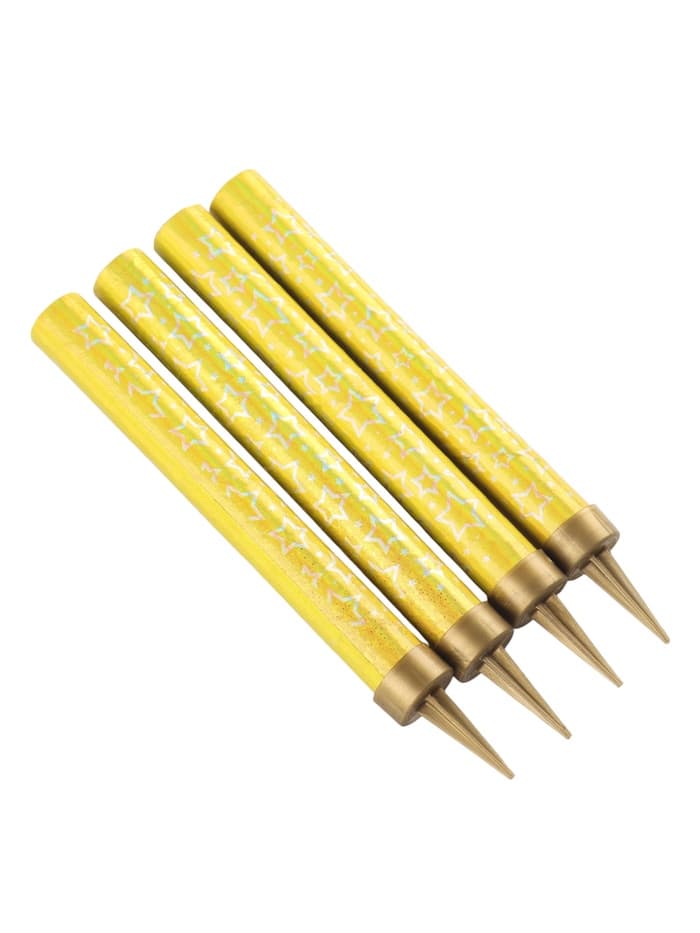 Свечи фонтаны в торт «Золотые искры», 4 шт., 12.5 см, горение 40 сек.