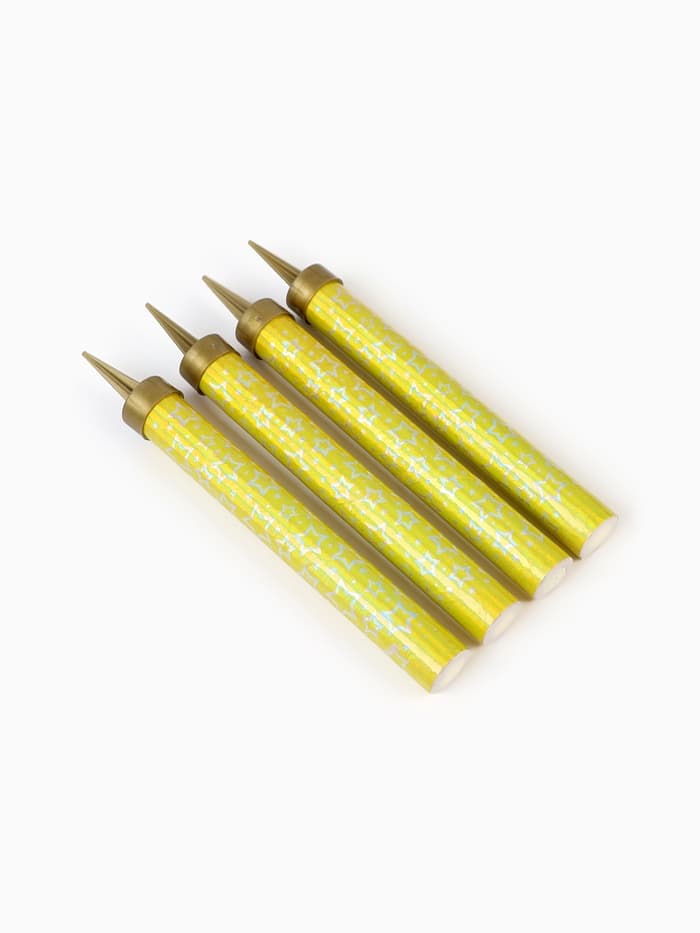 Свечи фонтаны в торт «Золотые искры», 4 шт., 12.5 см, горение 40 сек.