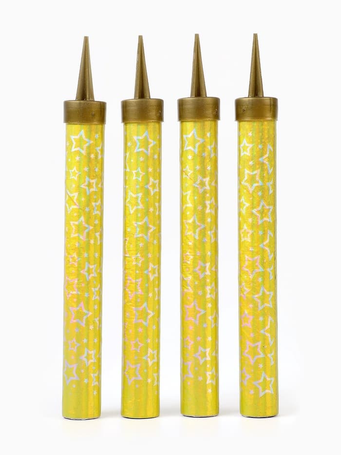 Свечи фонтаны в торт «Золотые искры», 4 шт., 12.5 см, горение 40 сек.