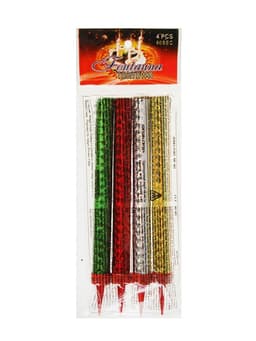 Свечи фонтаны в торт «Золотые искры», 4 шт., 17.5 см, горение 60 сек.