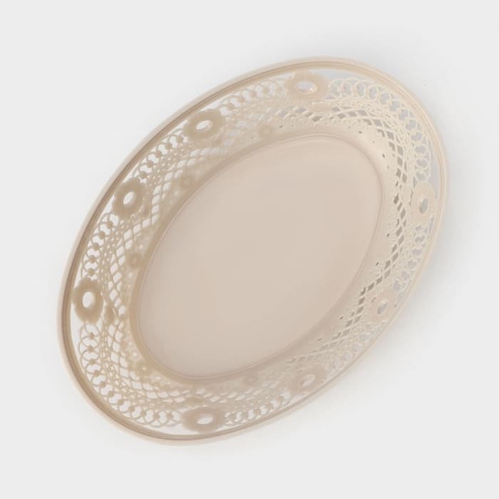 Корзинка для хлеба и фруктов Альтернатива «Кружево», пластик, 23×17×6.5 см, МИКС