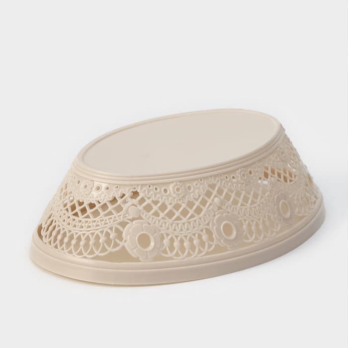 Корзинка для хлеба и фруктов Альтернатива «Кружево», пластик, 23×17×6.5 см, МИКС