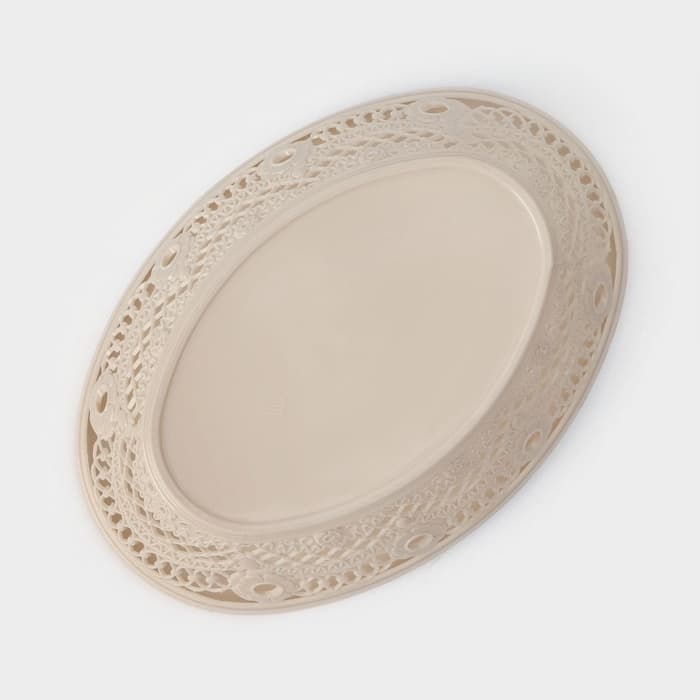 Корзинка для хлеба и фруктов Альтернатива «Кружево», пластик, 23×17×6.5 см, МИКС