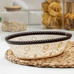 Корзинка для хлеба и фруктов Альтернатива «Кружево», пластик, 23×17×6.5 см, МИКС