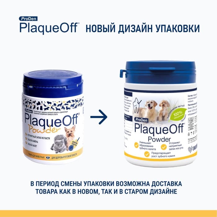 Средство для профилактики зубного камня ProDen PlaqueOff для кошек и собак, 180 г