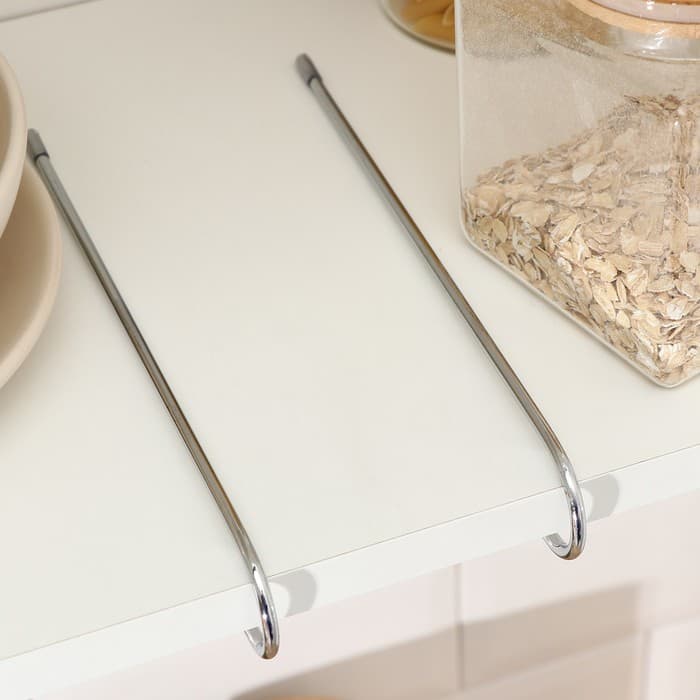 Держатель для кружек подвесной Доляна, на 8 предметов, 27.5×20×7.5 см, на толщину полки 3.5 см, хромированный