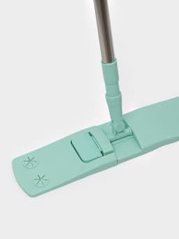 Швабра для мытья пола плоская Доляна, насадка из микрофибры 40×10 см, телескопическая стальная ручка 68(122) см