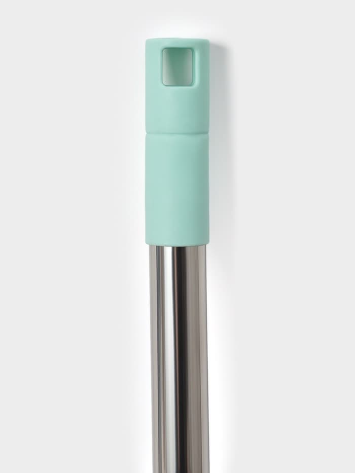 Швабра для мытья пола плоская Доляна, насадка из микрофибры 40×10 см, телескопическая стальная ручка 68(122) см