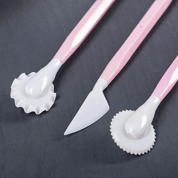 Стеки для моделирования кондитерских украшений Доляна, 3 шт., набор 17 см, пластик, МИКС