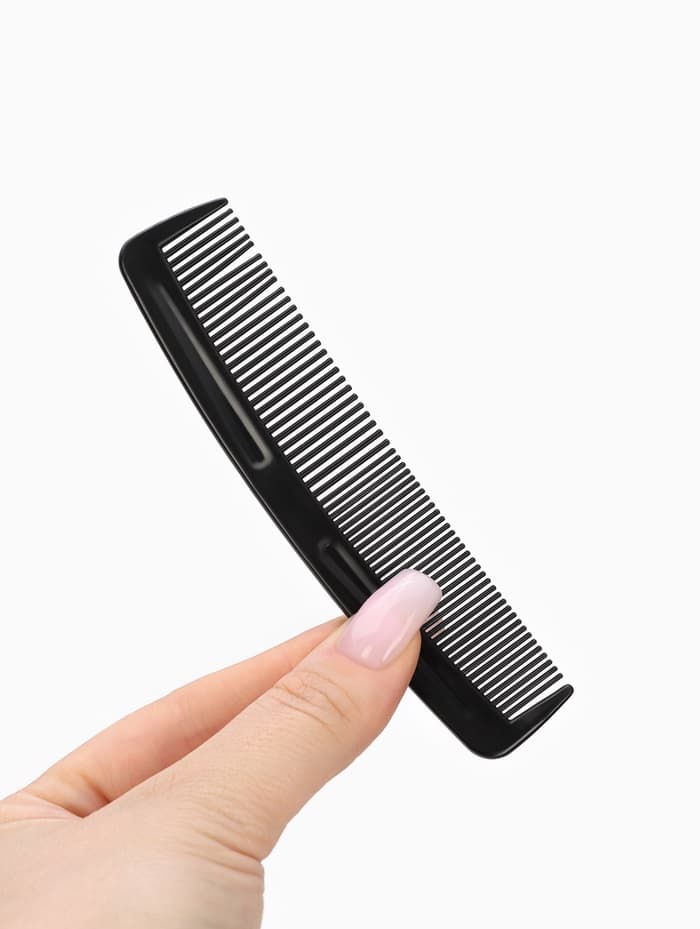 Расчёска комбинированная, 12×3 (±1) см, чёрная