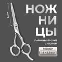 Ножницы парикмахерские с упором, лезвие — 5.5 см, серебристые