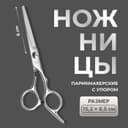Ножницы парикмахерские с упором, лезвие — 6 см, серебристые