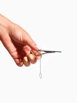 Зажим для галстука стальной «Классический», квадраты с эмалью, чёрный в серебре