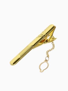 Зажим для галстука стальной «Классический», галка, цвет золото