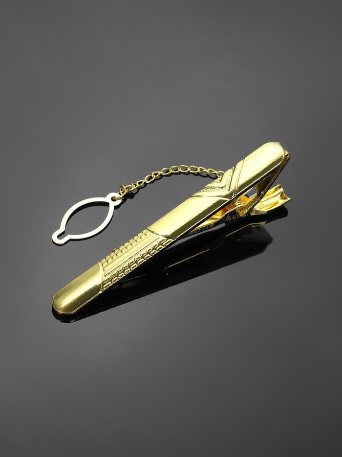 Зажим для галстука стальной «Классический», галка, цвет золото