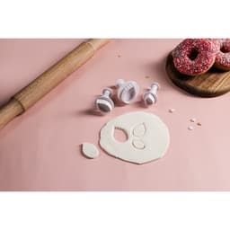 Плунжеры кондитерские Доляна «Листья», набор 3 шт., пластик, белые