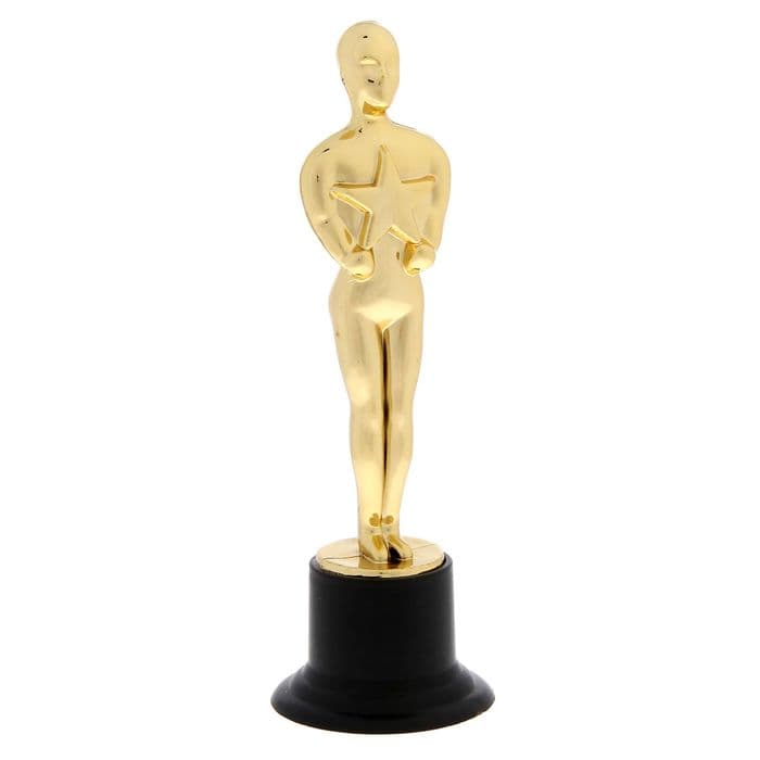 Кубок, наградная фигура мужская, «Оскар», подставка пластик черная, 15.5×5×5 см