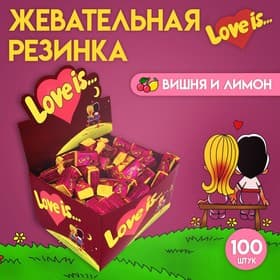 Жевательная резинка Love is «Вишня и лимон», 4.2 г