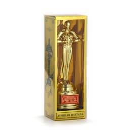 Кубок наградная фигура учителю «Золотой учитель», оскар, пластик, 18×6.3 см