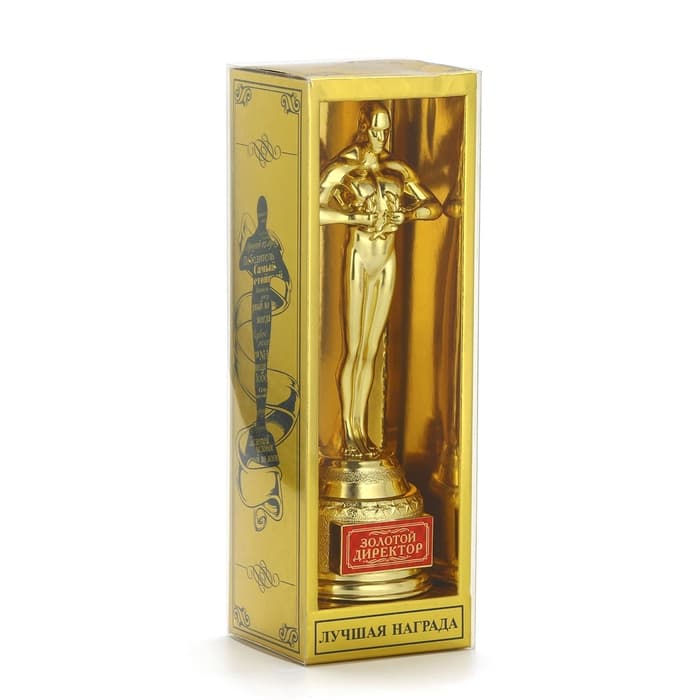 Кубок наградная фигура «Золотой директор», оскар, пластик, 18 см