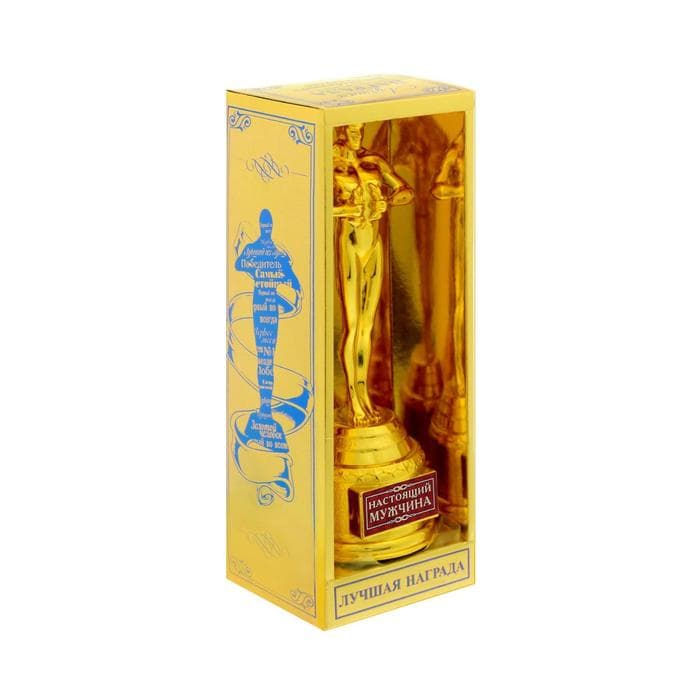Кубок наградная фигура мужская «Настоящий мужчина», оскар, пластик, 18 см