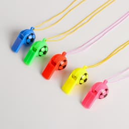 Свисток «Футбол» с верёвкой, МИКС