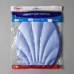 Сиденье для унитаза «Ракушка», 44.5×37 см, с крышкой, голубой перламутр