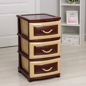 Комод 3-х секционный «Дельфин», бежево-коричневый