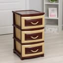 Комод 3-х секционный «Дельфин», бежево-коричневый