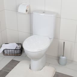 Сиденье для унитаза «Декор», 44.5×37 см, с крышкой, белое