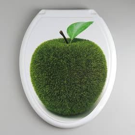 Сиденье для унитаза с крышкой «Декор. Яблоко», 44.5×37 см, белое