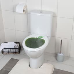 Сиденье для унитаза с крышкой «Декор. Яблоко», 44.5×37 см, белое