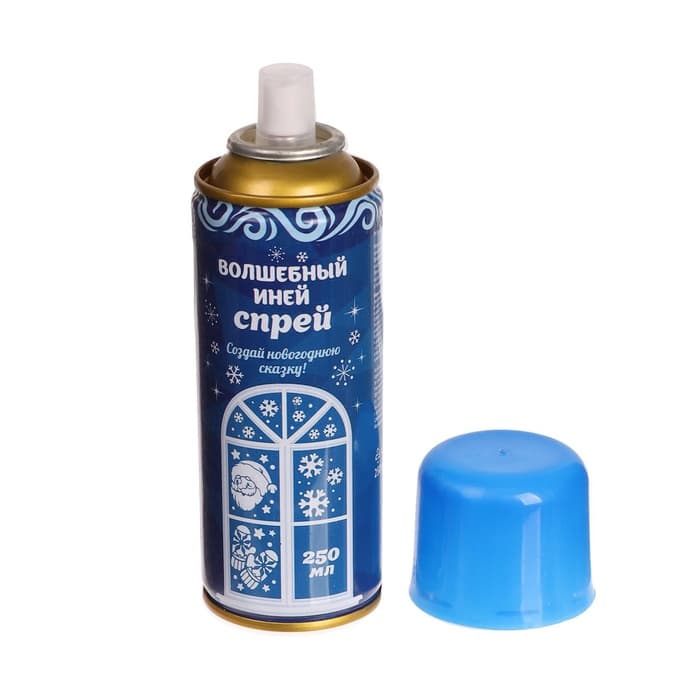 Искусственный снег спрей, 250 мл, голубой