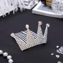 Диадема для волос «Королевская особа», стразы, 3.5×7.5 см, серебро