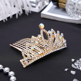 Диадема для волос «Королевская особа», веер, 3.8×7.5 см