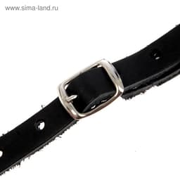 Намордник кожаный №2, сетчатый, с перемычкой, доберман, длина по носу 9.5 см, обхват морды 28 см