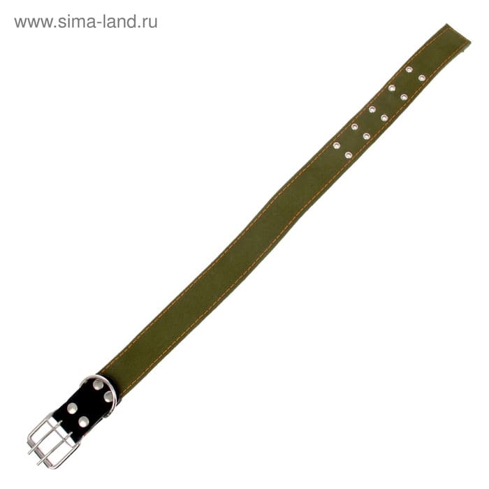 Ошейник брезентовый двухслойный, 82.5×4.5 см, ОШ 50-70 см