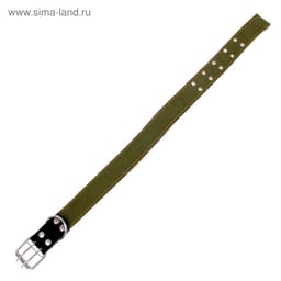 Ошейник брезентовый двухслойный, 82.5×4.5 см, ОШ 50-70 см