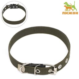 Ошейник брезентовый однослойный, 50×2 см, ОШ 25-35 см, хаки