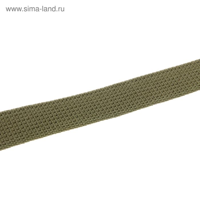 Ошейник брезентовый однослойный, 57×2.5 см, ОШ 35-45 см, хаки