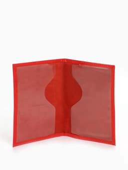 Обложка для паспорта, тиснение фольгой, гладкая, красная