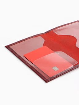 Обложка для паспорта, тиснение фольгой, гладкая, бордовая