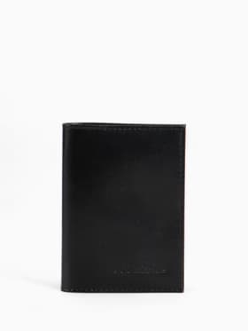 Обложка для автодокументов, натуральная кожа, гладкая, 10×1×13 см, чёрная