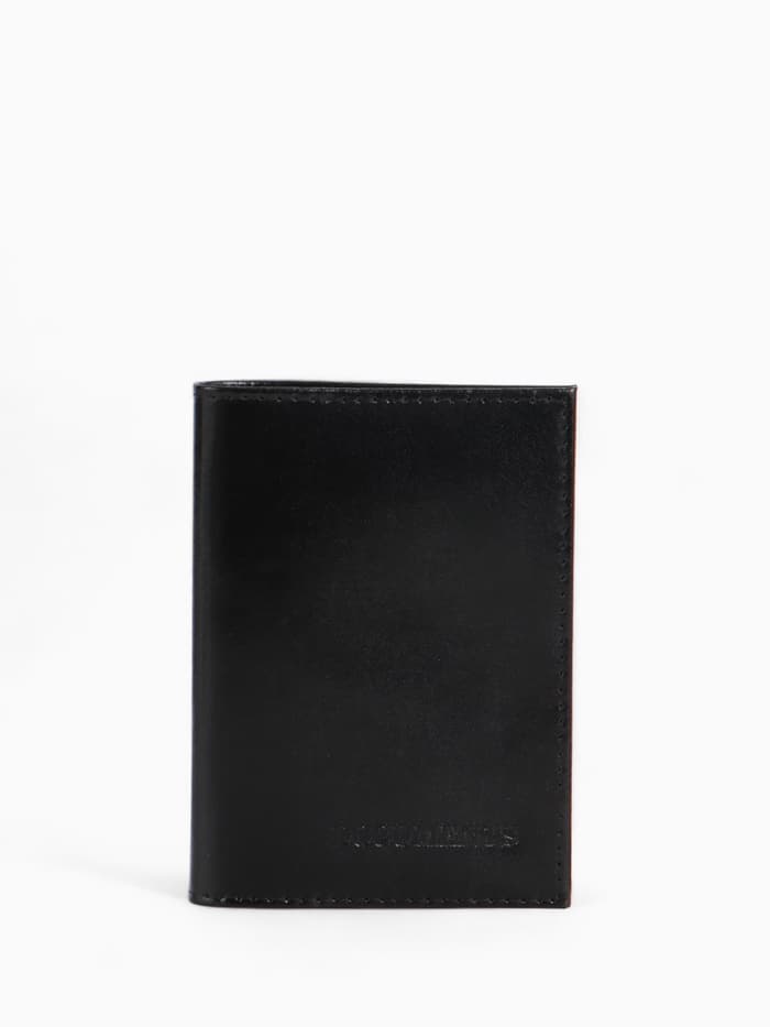 Обложка для автодокументов, натуральная кожа, гладкая, 10×1×13 см, чёрная